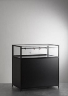 Comptoir noir LED avec rangement - Atelier de la Vitrine